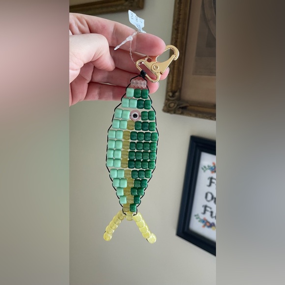 NWT- Free People Beaded Fish Bag Charm - Picture 2 of 2